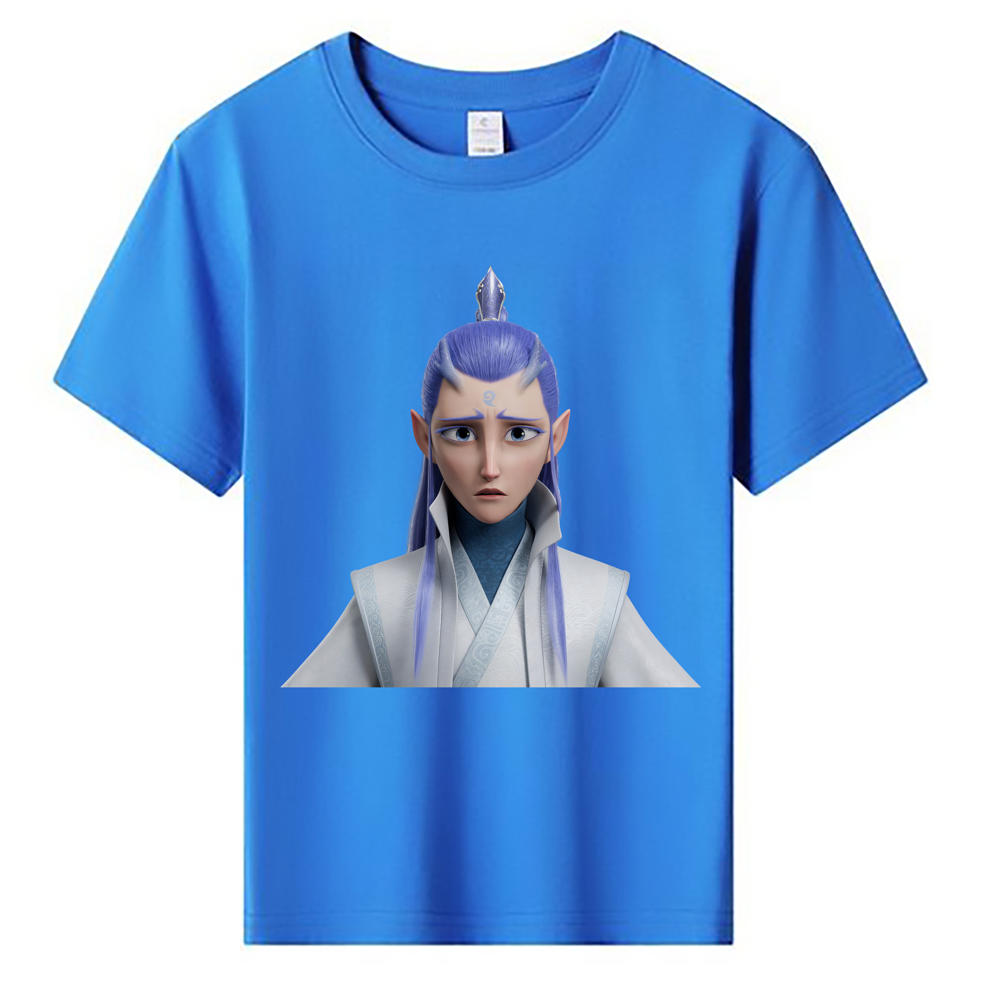 （画像用） Ne Zha 2 ナタ 魔童の大暴れ 綿100％キッズTシャツ（フロントプリント）